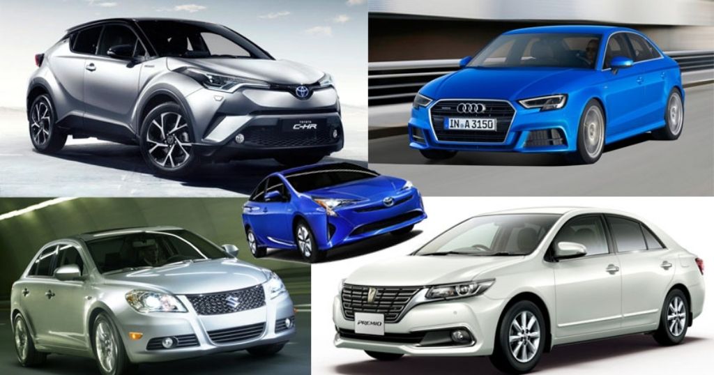a collage of hybrid cars